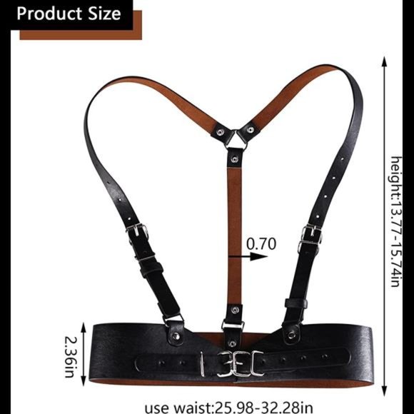 Leather Shoulder Harness Waist Body Belt Strap Punk Rock Belt main image 2